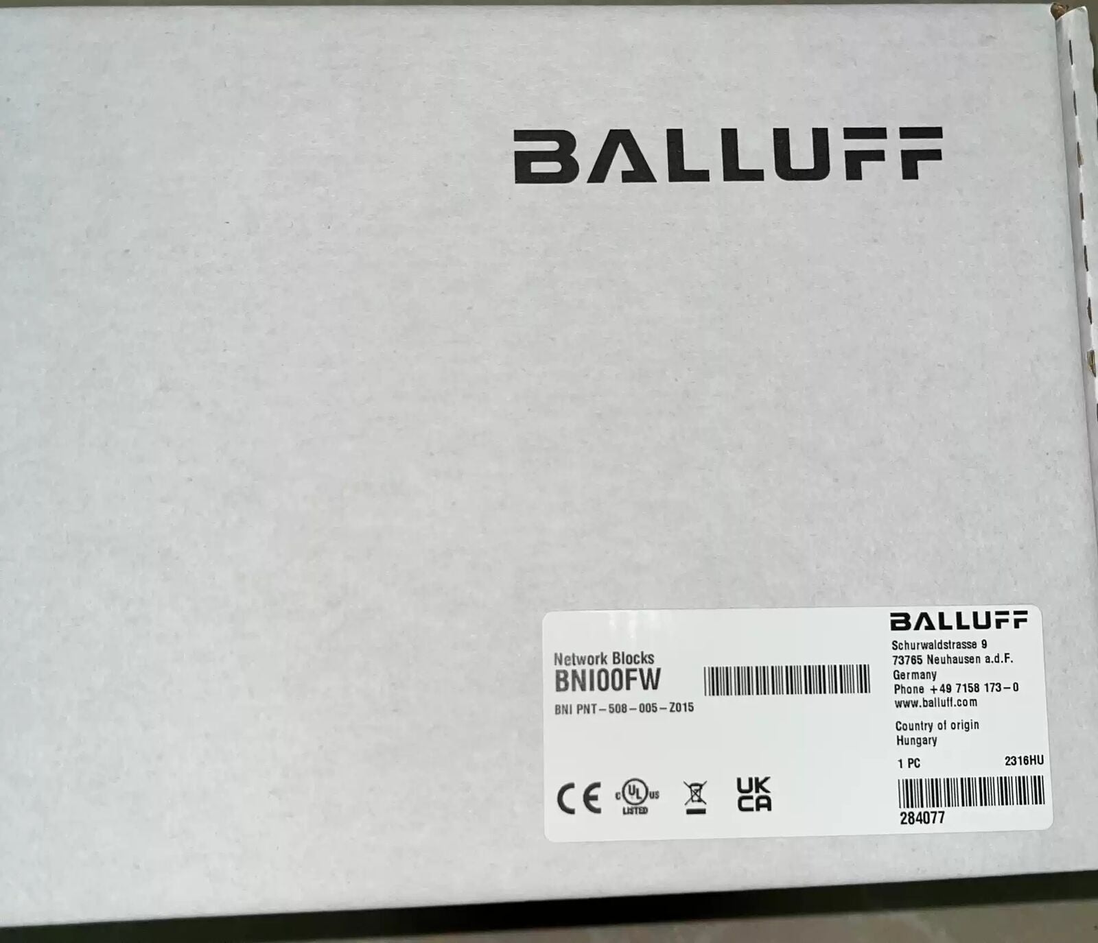1pcs BALLUFF BNI00FW BNI PNT-508-005-Z015 New SHIP - BALLUFF