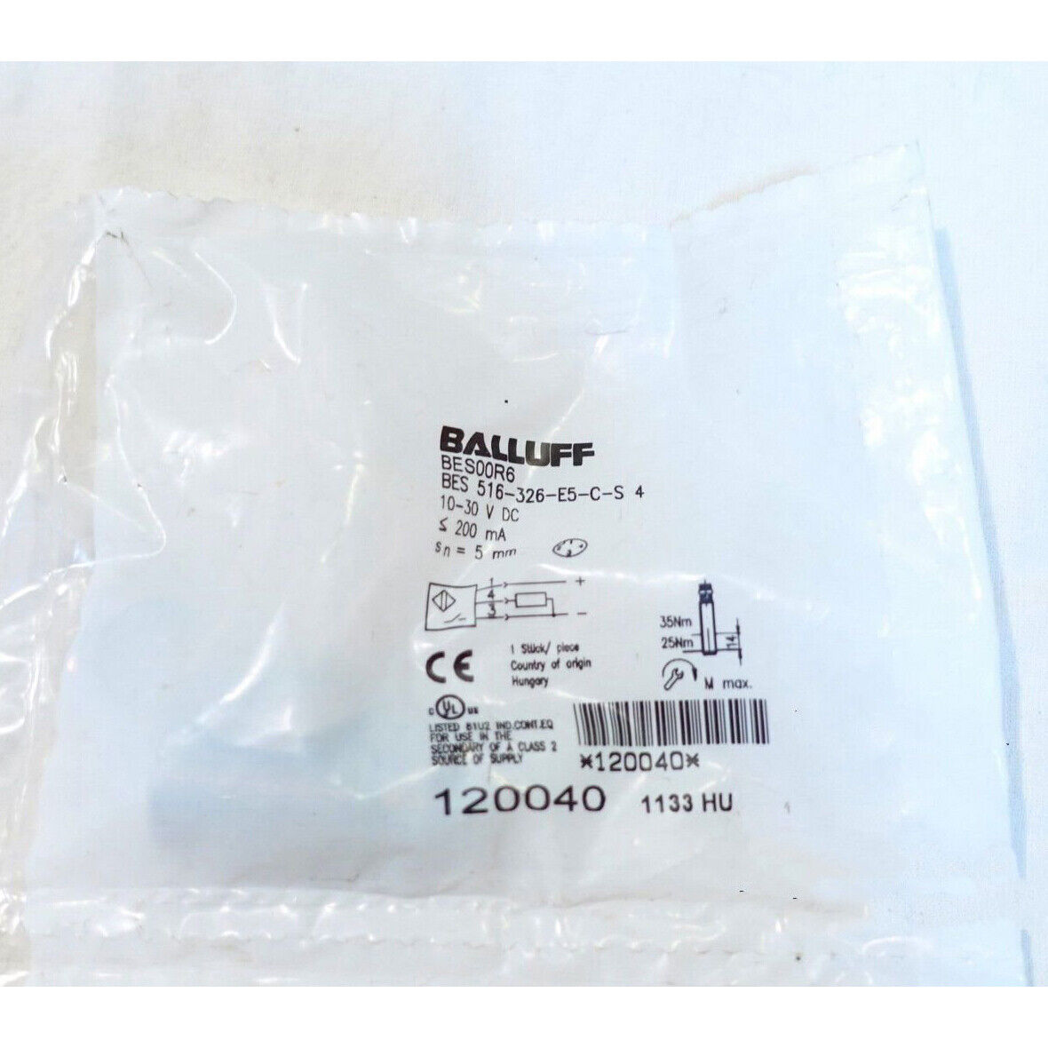Proximity Sensor - BALLUFF BES 516-326-E5-C-S4 - BALLUFF