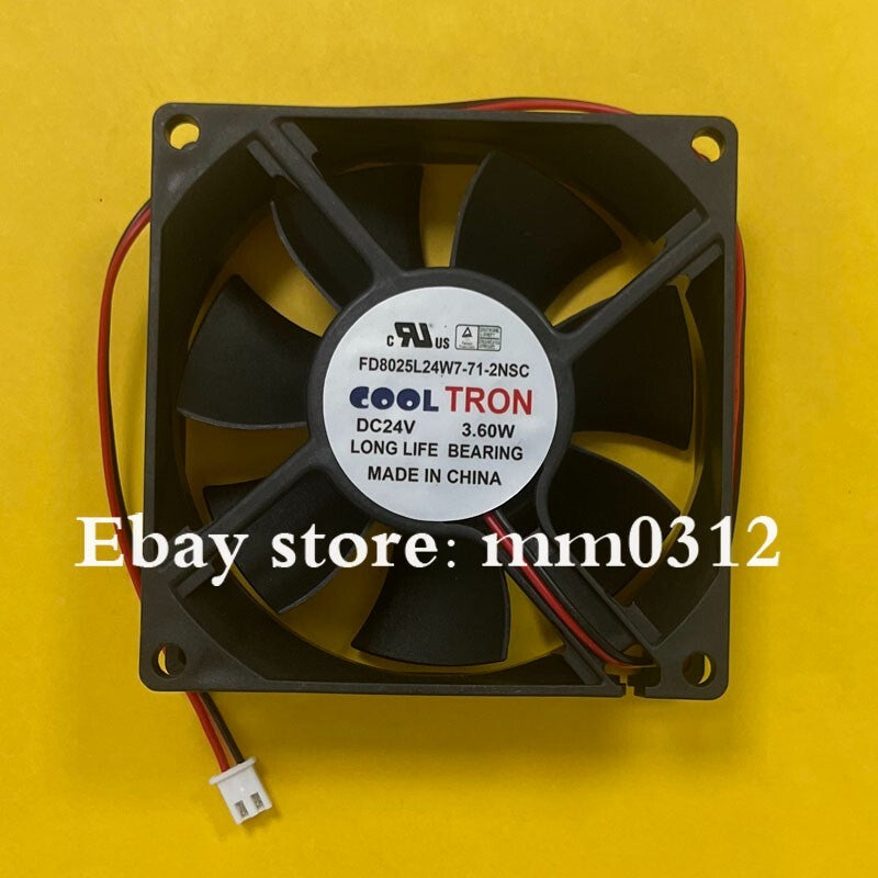 COOLTRON FD8025L24W7-71-2NSC 8025 DC24V 3.60W 8CM 2-Wire Axial Cooling Fan