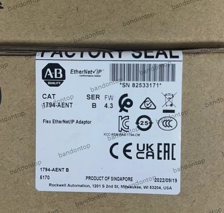 Flex EtherNet/IP Adaptor 1794AENT - NEW FACTORY SEALED