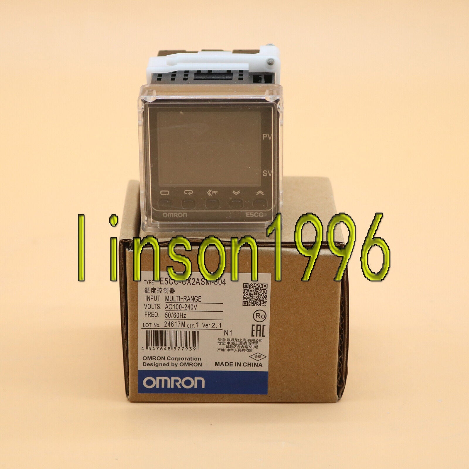 new Omron E5CC-CX2ASM-804  Temperature controller One year