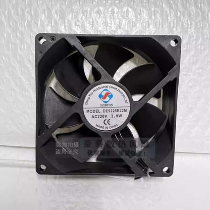 new 1PCS DE9225B22M 9225 AC220V 3W 9CM Double Ball Axial Cooling Fan