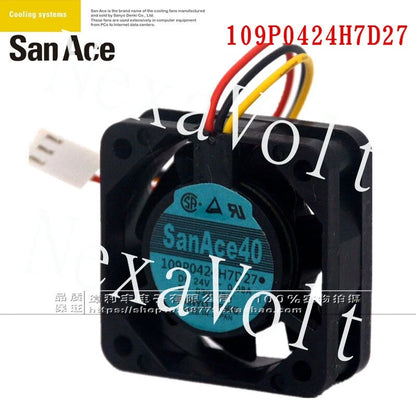 San Ace 40 109P0424H7D27 DC24V 0.08A 4cm Cooling Fan 3-Line