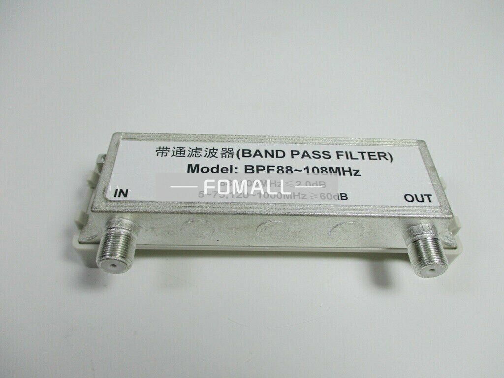 1PCS  BPF88-108MHz port impedance 75 ohms Filter Bandpass FM broadcast