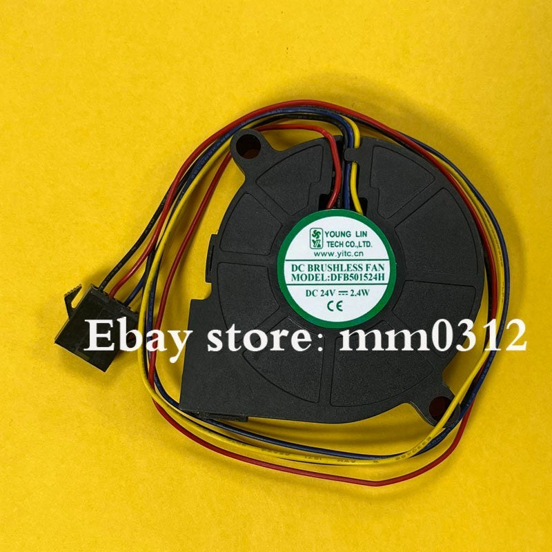 1PCS YOUNG LIN DFB501524H DC24V 2.4W 5015 4-Wire PWM Turbo Cooling Fan
