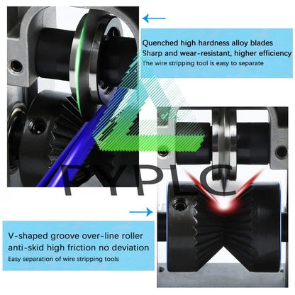 1.5-25mm Wire Stripping Machine Copper Cable Peeling Stripper Metal Recycle Tool