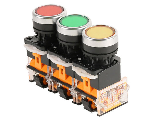 10PCS DELIXI LAY8E-11BN LAY8E11BN PUSHBUTTON SWITCHES 1NO+1NC