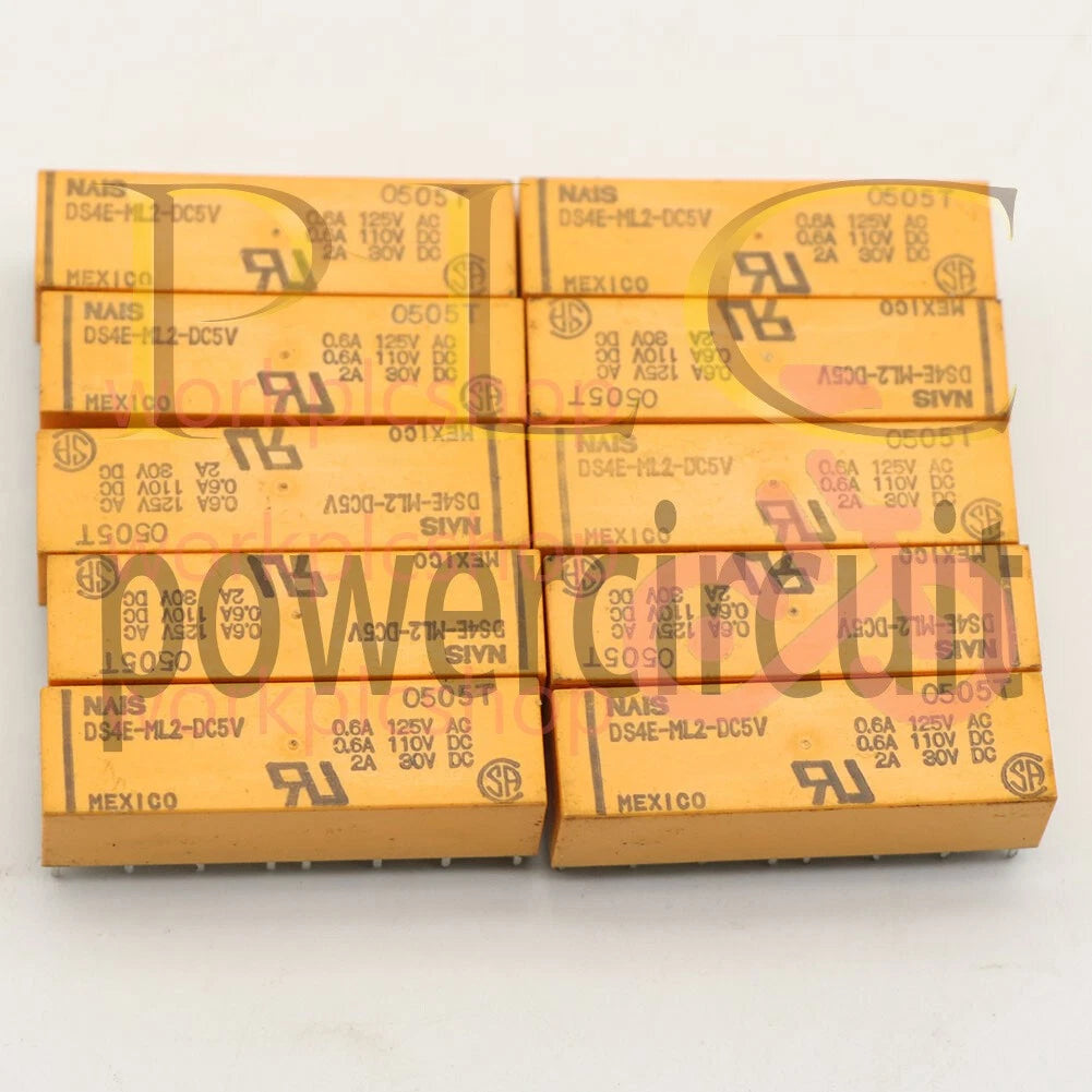 (10PCS) DS4E-ML2-DC5V 5VDC Signal Relay 0.6A 125VAC 16Pins 4PDT