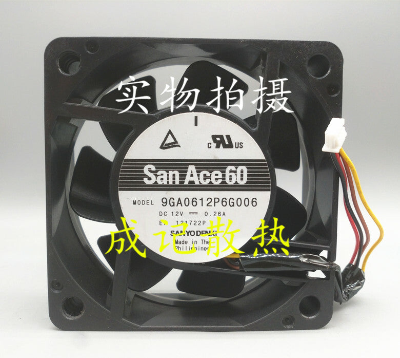 1pcs Sanyo 9GA0612P6G006 12V 0.26A 6cm 4-wire high-end cooling fan