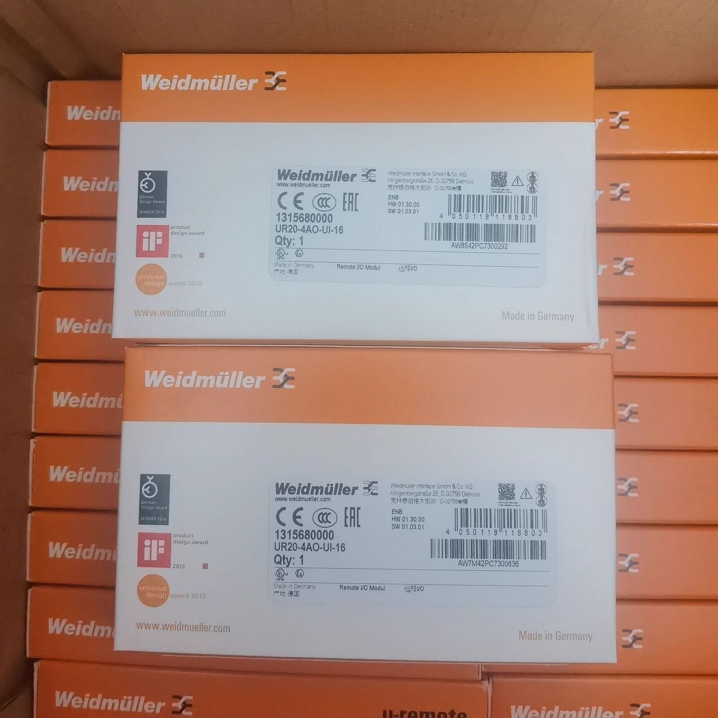 new 1pcs Weidmuller PLC Analog Output Module UR20-4AO-UI-16 1315680000 - WEIDMULLER