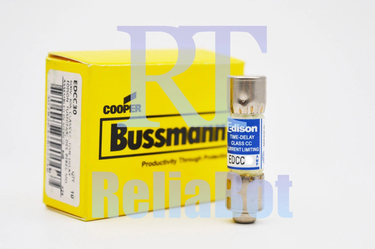 10pcs Edison EDCC20 Fuse 20 Amp Slow Blow Time Delay Fuse Bussmann EDCC-