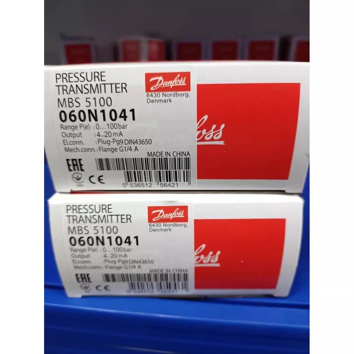 new 1pcs Danfoss MBS5100 060N1041 0-100bar Pressure Transmitter Sensor - DANFOSS