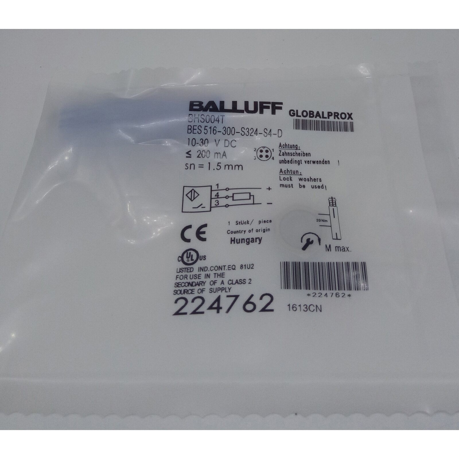 new ONE BALLUFF Proximity sensor BES 516-300-S324-S4-D - ONE BALLUFF