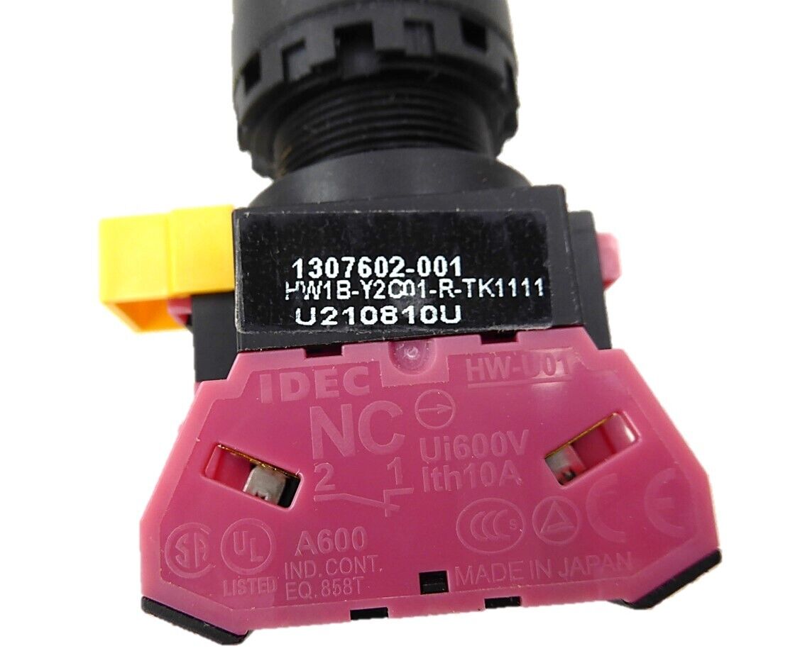 new IDEC  1307602-001  HW1B-Y2C01-R-TK 1111 40mm Red Push-Pull Switch   NO BOX