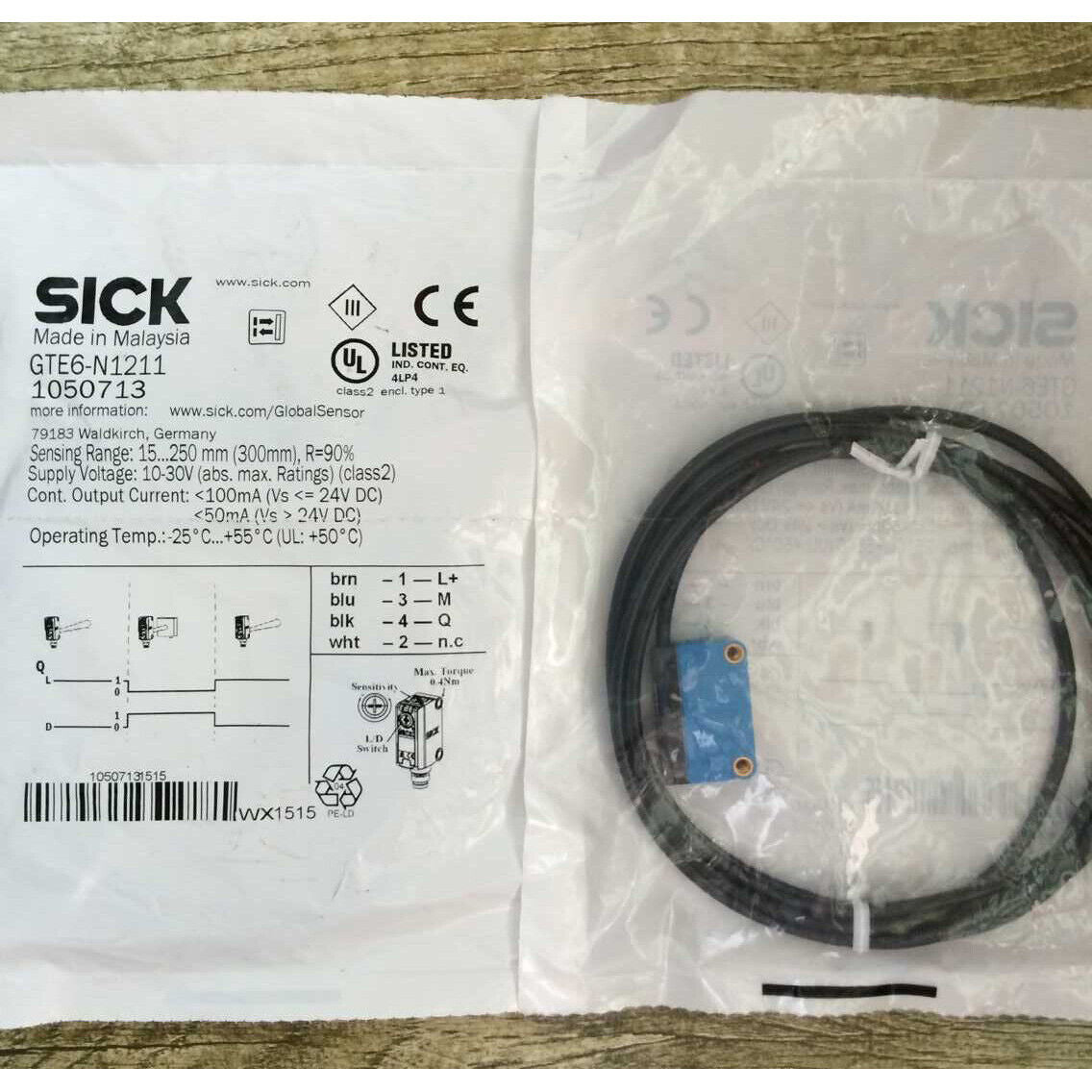 1PC SICK photoelectric sensor GTE6-N1211 with 1-Year Warranty - SICK