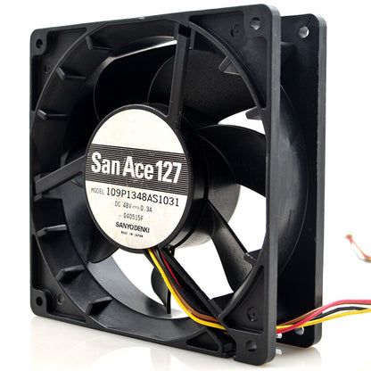 1pcs Sanyo 109P1348AS1031 12038 120mm 48V 0.3A 4-wire cooling fan