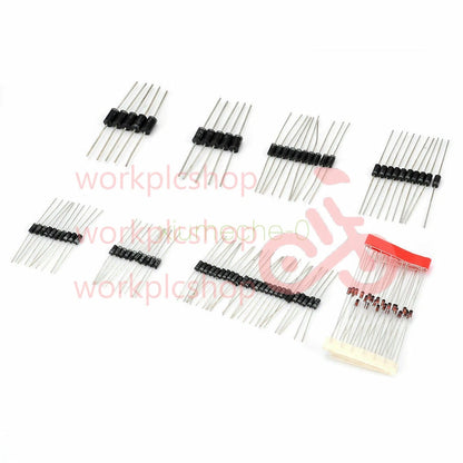 100Pcs 8 Values Diode Bag Assortment Kit Set 1N4148 FR107 1N5408