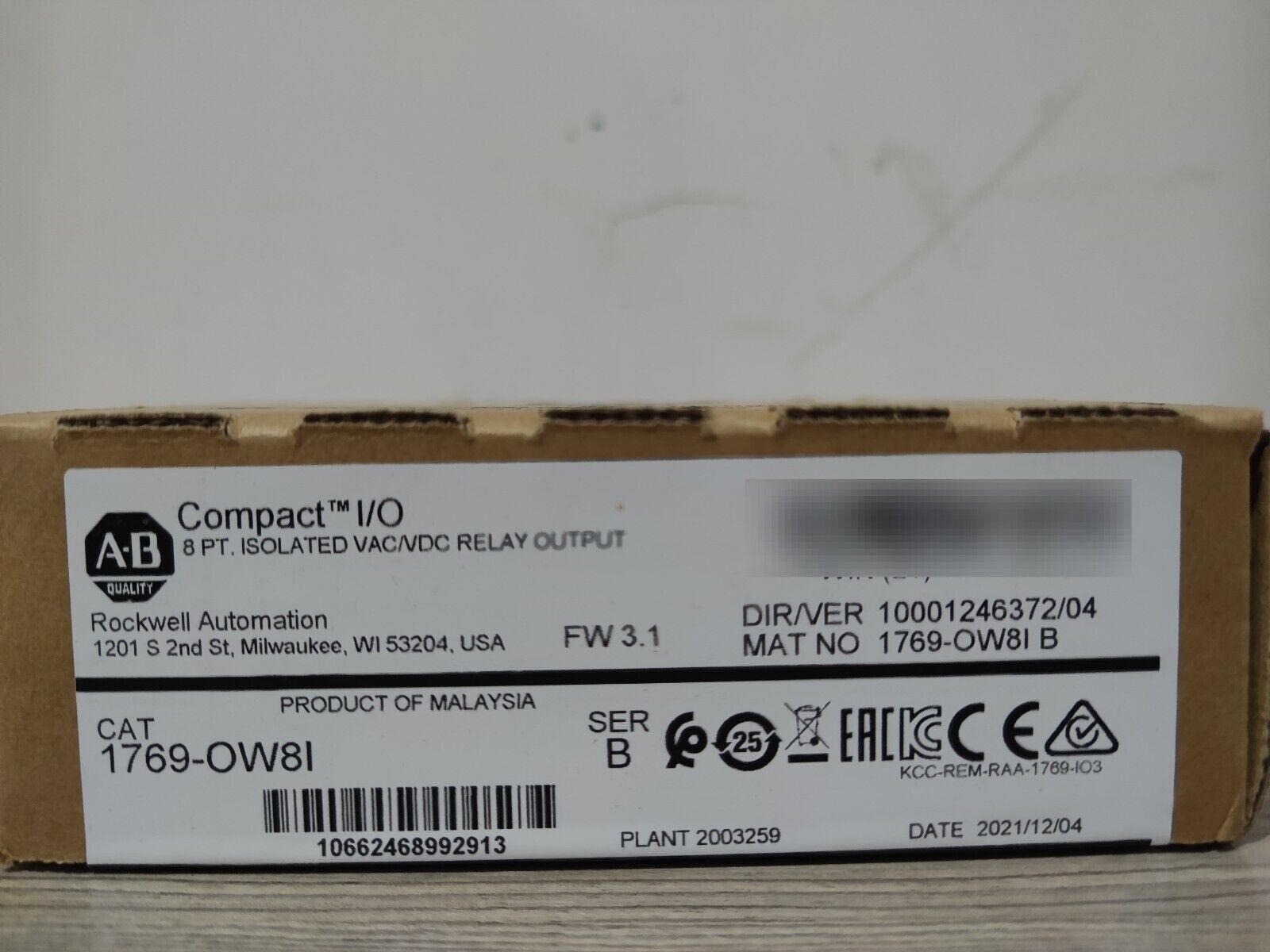 AB 1769-OW8I Compact 8 Port Output Module FW3.1 2022 New Factory Sealed - AB