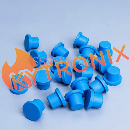 100PCS Butyl Rubber Stopper 20mm Blue Anaerobic Tube Stopper Test Tubes