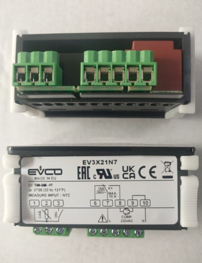 QTY:1 For EVCO EV3X21N7 DIGITAL THERMOSTAT FOR NTC 230V