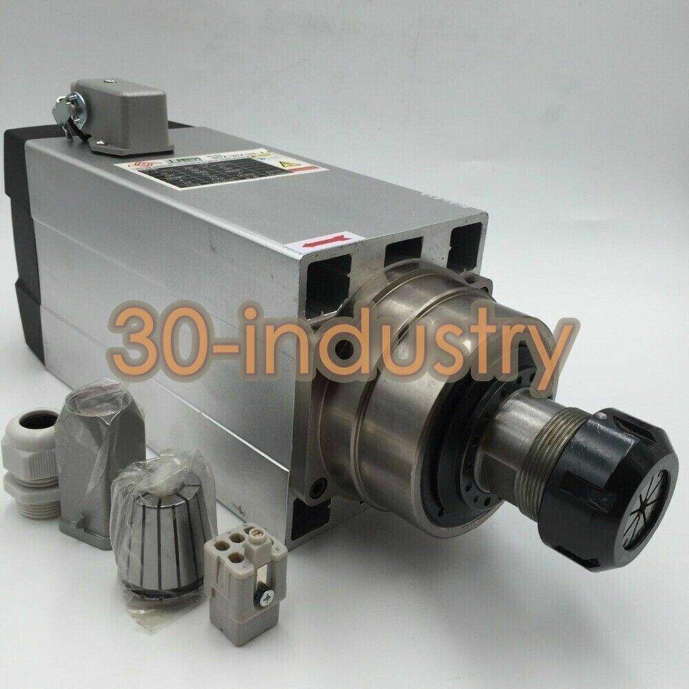 1PCS New 4.5KW Air-cooled ER32 Square Spindle Motor 18000rpm 220V GDZ120X103-4.5 - KOEED