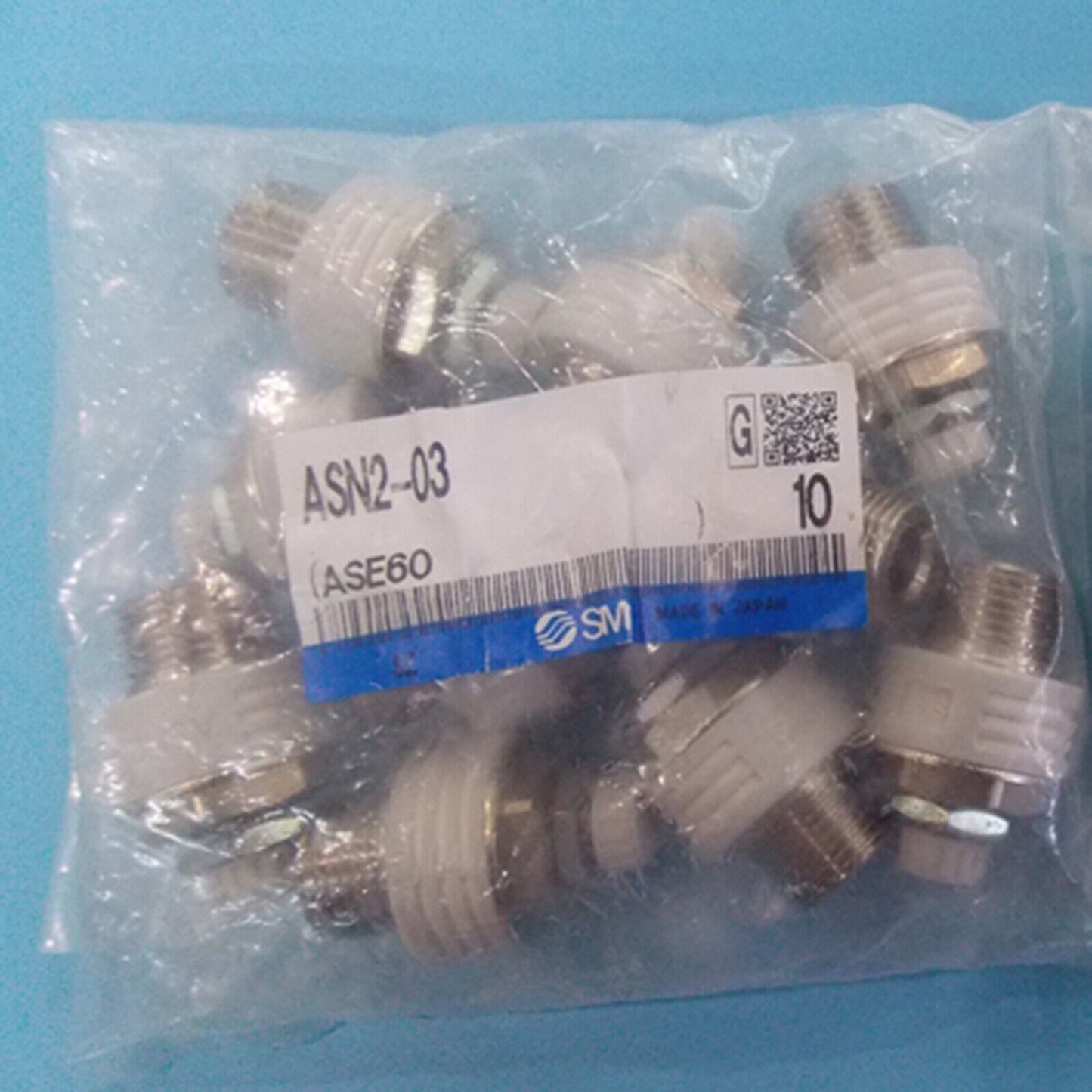 10-Piece SMC Muffler Regulating Valve Set ASN2-03 - SMC