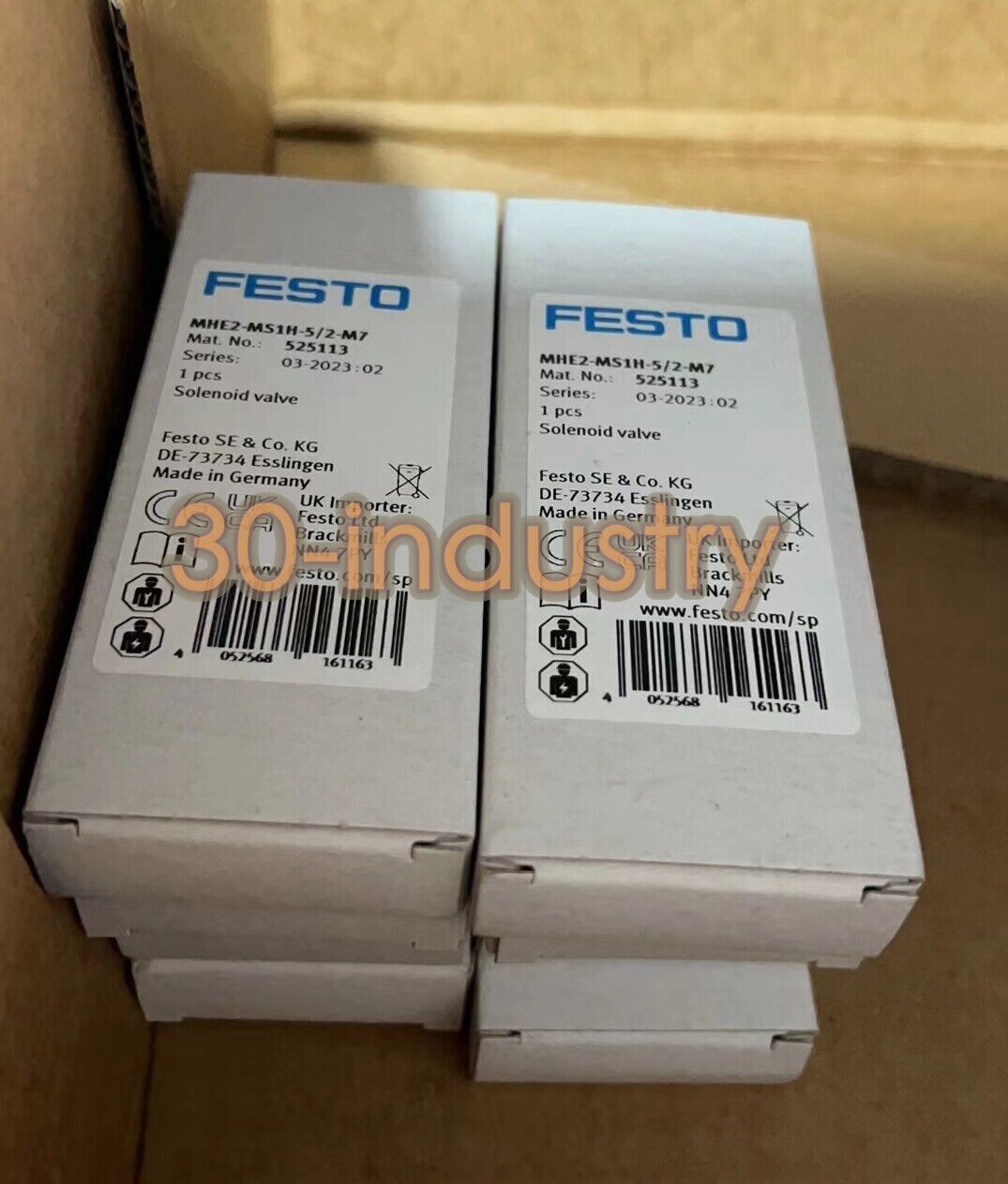 FESTO Solenoid Valve MHE2-MS1H-5/2-M7 525113 - 1PCS - FESTO