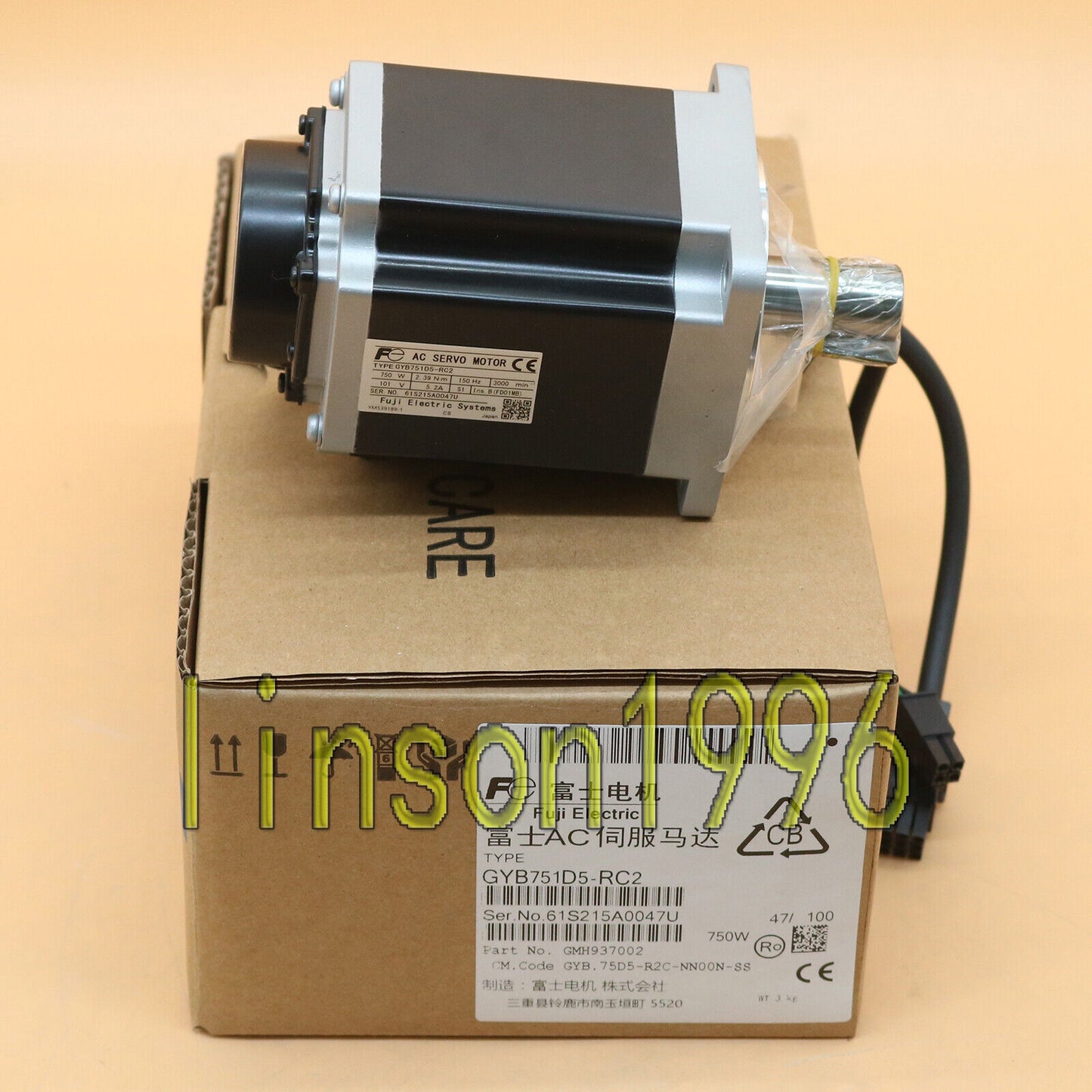 New One FUJI Servo Motor GYB751D5-RC2 750W In Box - ONE FUJI