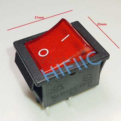 20A 250VAC Rocker Switch High Power With Red Lamp XW-604 4pin 2position