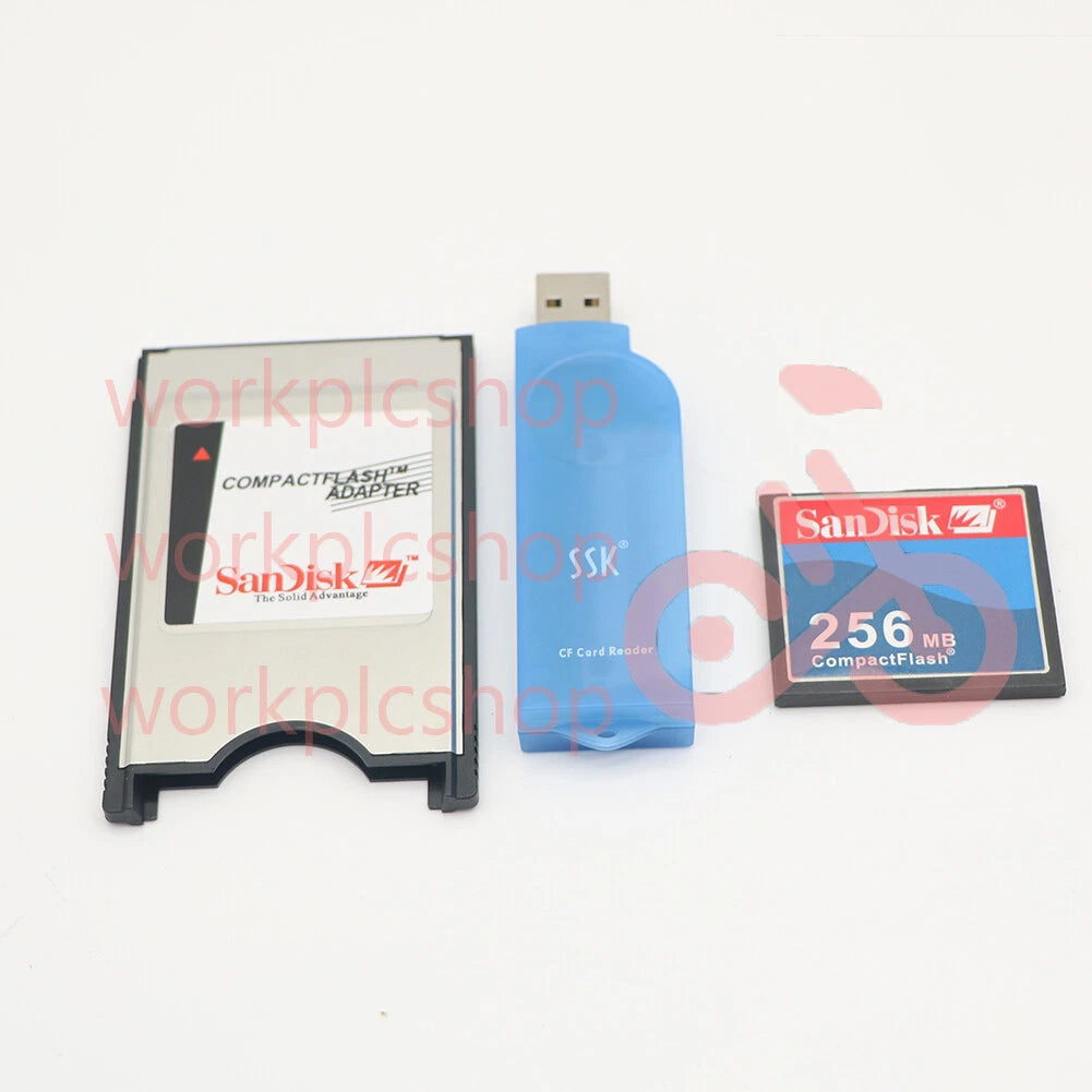 1PCS Reader FANUC 256M CF Compact Flash Card+CF-PCMCIA Adapter+SSK #US