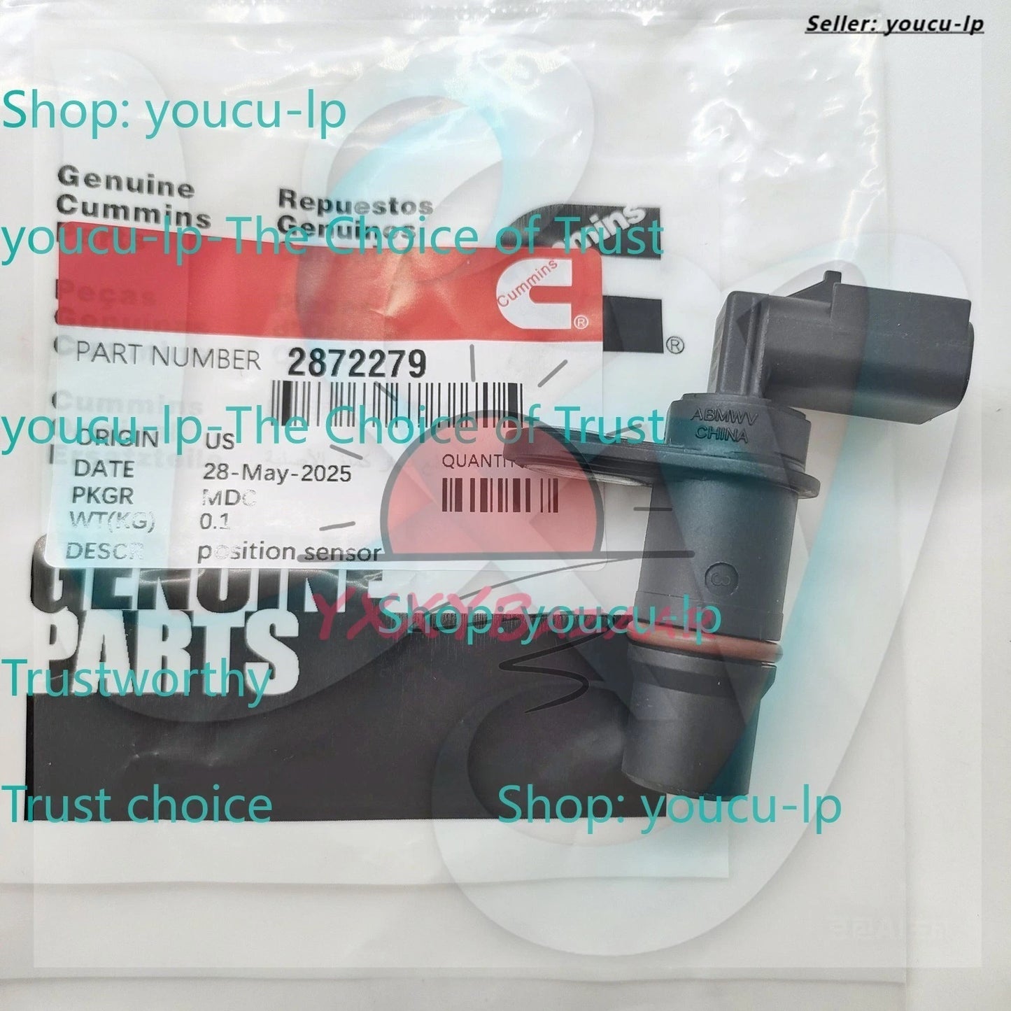Cummins 2872279 Camshaft Crankshaft Position Sensor for 5.9 6.7 07-16 Dodge Ram