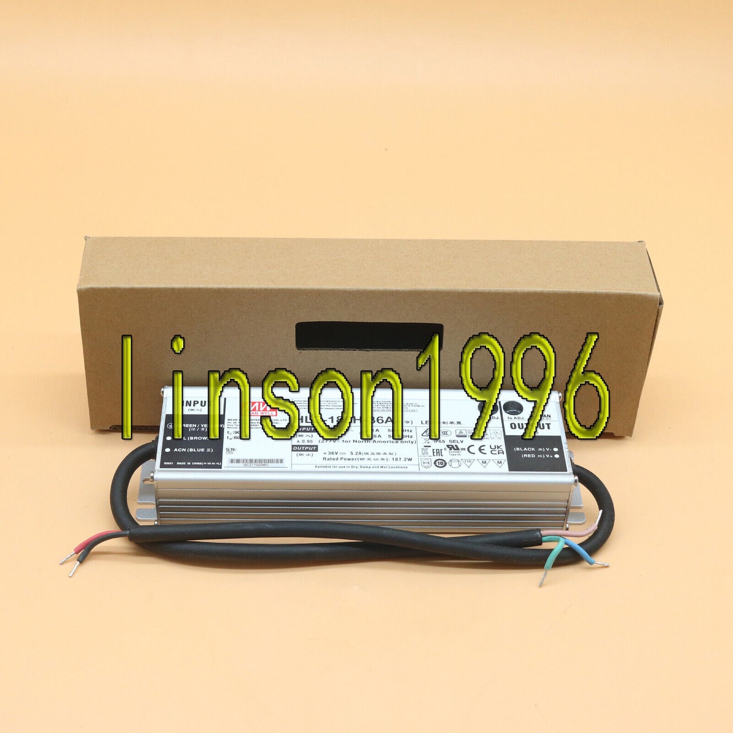 new MEAN WELL HLG-185H-36A 36V 5.2A Power Supply - MEAN WELL