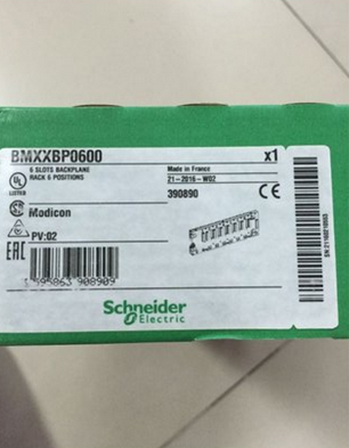 6-Slot Rack Backplane - Schneider BMXXBP0600 - SCHNEIDER