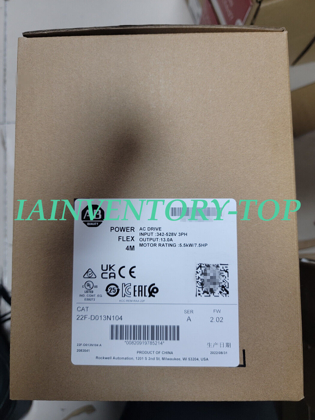 Allen Bradley PowerFlex 4M-22F-D013N104 5.5kW (7.5HP) AC Drive Fast Ship - ALLEN BRADLEY