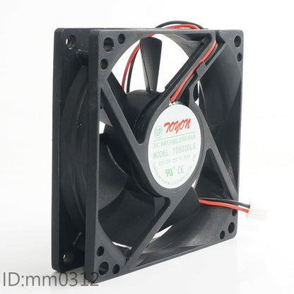 new TD8020LS 12V 0.08A 8CM Fan for drinking machine 8020 80*80*20MM 2-pin