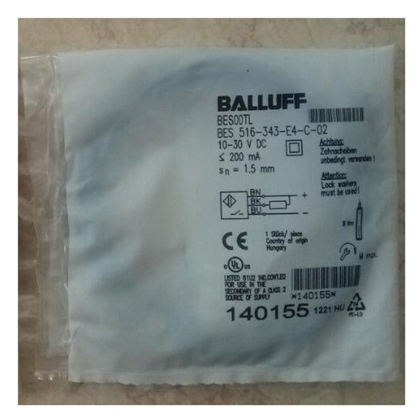 New 1PC BALLUFF BES 516-343-E4-C-02 Proximity Sensor - Fast Response - BALLUFF