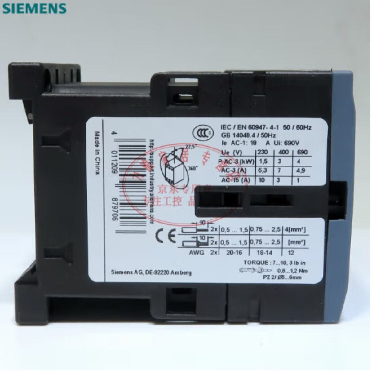 new SIEMENS AC Contactor SIRIUS Series 3RT6015 7A 3RT6015-1AN21 220V