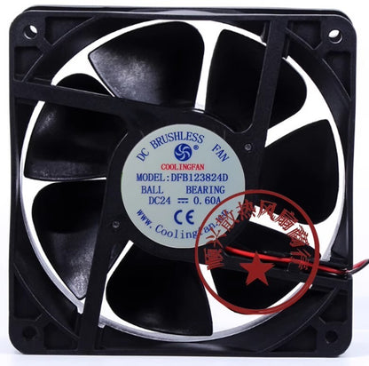 COOLINGFAN DFB123824D 12038 DC24V 0.60A 12CM 2-wire Inverter Cooling Fan