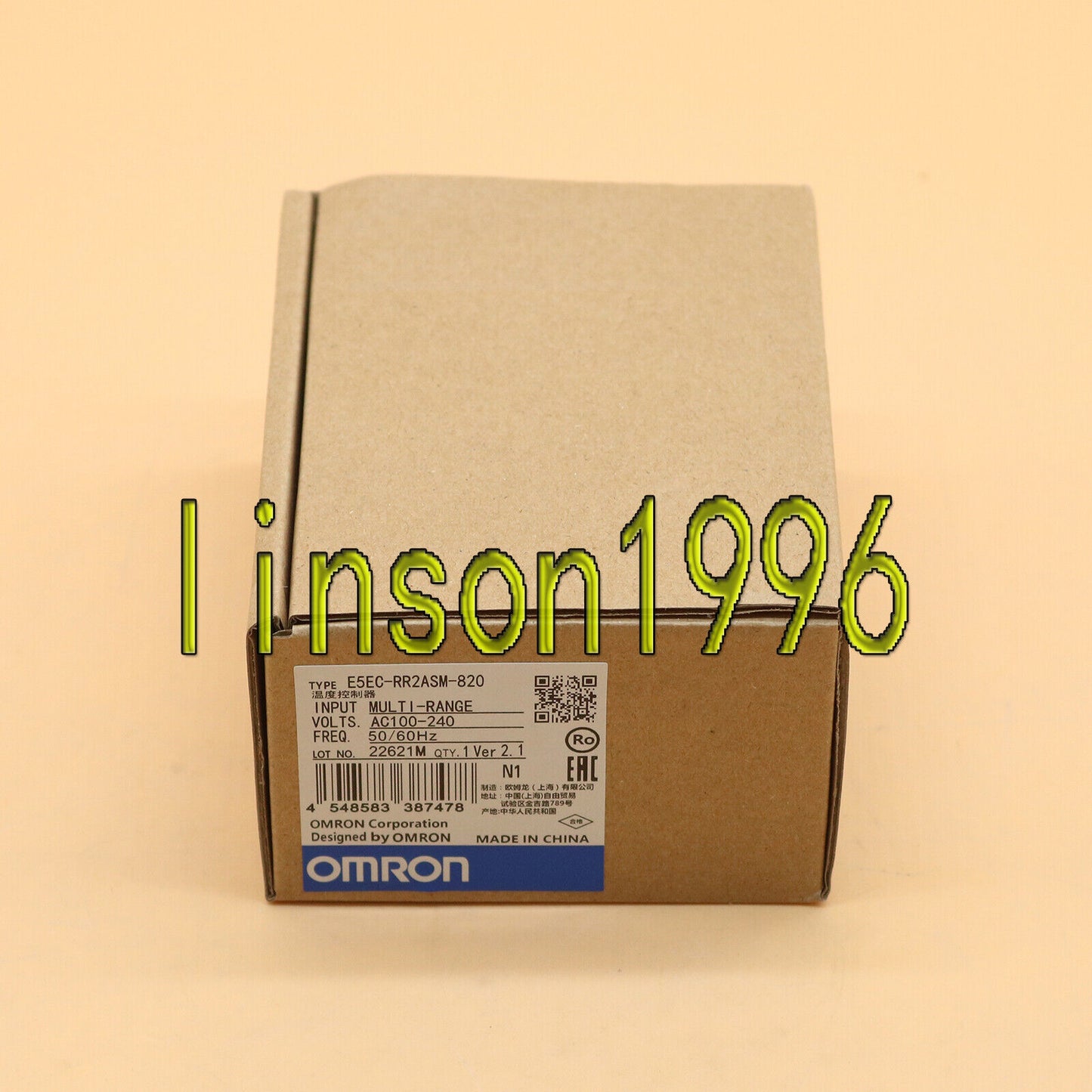 Omron Temperature Controller E5EC-RR2ASM-820 100-240VAC - OMRON