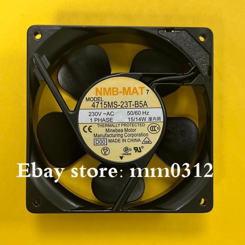 NMB-MAT 4715MS-23T-B5A 230V~AC 50/60HZ 15/14W 12CM aluminum frame fan
