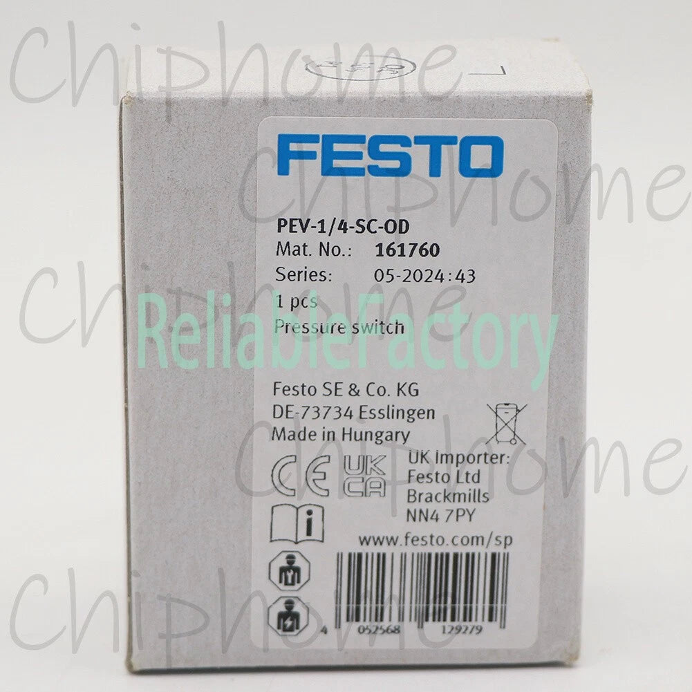 1PCS Festo Pneumatic PEV-1/4-SC-OD 161760 Pressure Switch PEV-1/4-SC-0D