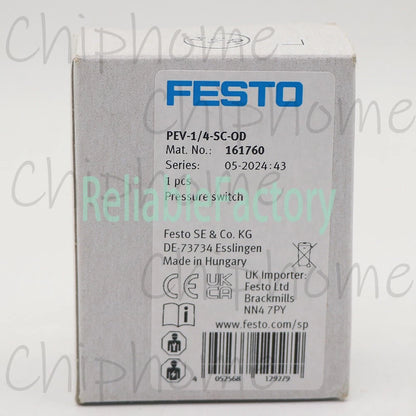 1PCS Festo Pneumatic PEV-1/4-SC-OD 161760 Pressure Switch PEV-1/4-SC-0D