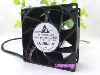 Delta PFR0912XHE 9038 DC12V 4.50A 9CM 4-Wire Violent Cooling Fan