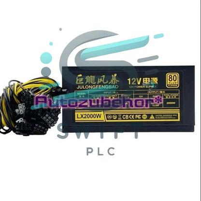 1Pc. ATX-2000W 4U Power Supply 16*8P 4*6P 12V 2000W For 8*GPU B75 B85 Platform