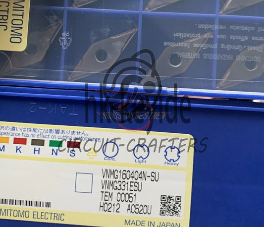 10PCS Sumitomo VNMG160404N-SU AC520U Carbide Inserts
