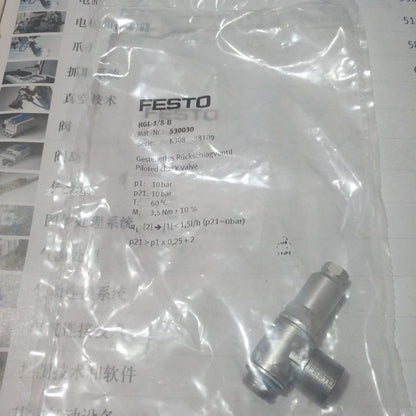 FESTO Check valve HGL-1/8-B 530030 Fast | FESTO Fast-flow check valve with 1/8-inch BSP flange connection and 530030 model number - FESTO