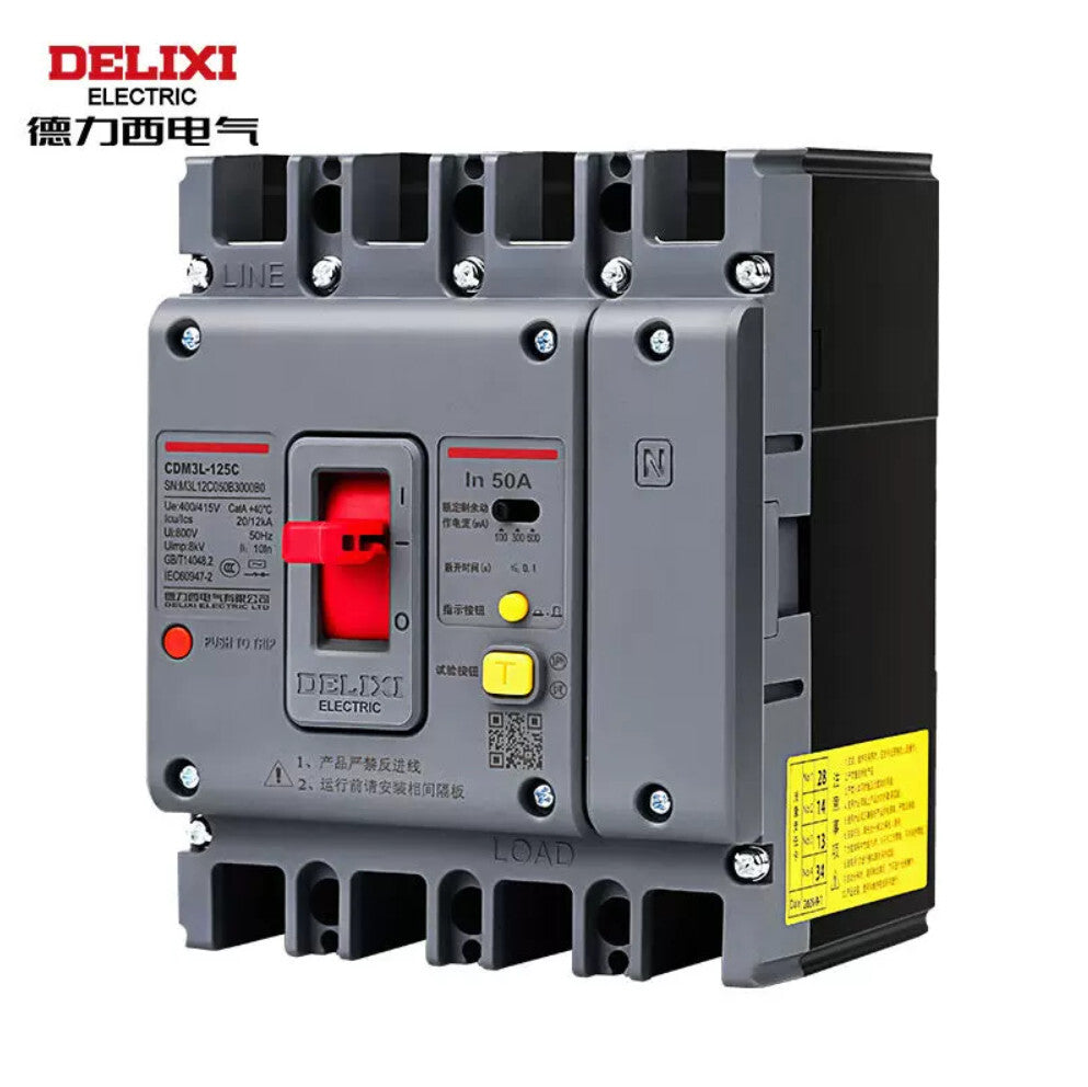 Delixi CDM3L-125C CDM3L-125C/4300 4P Circuit Breaker