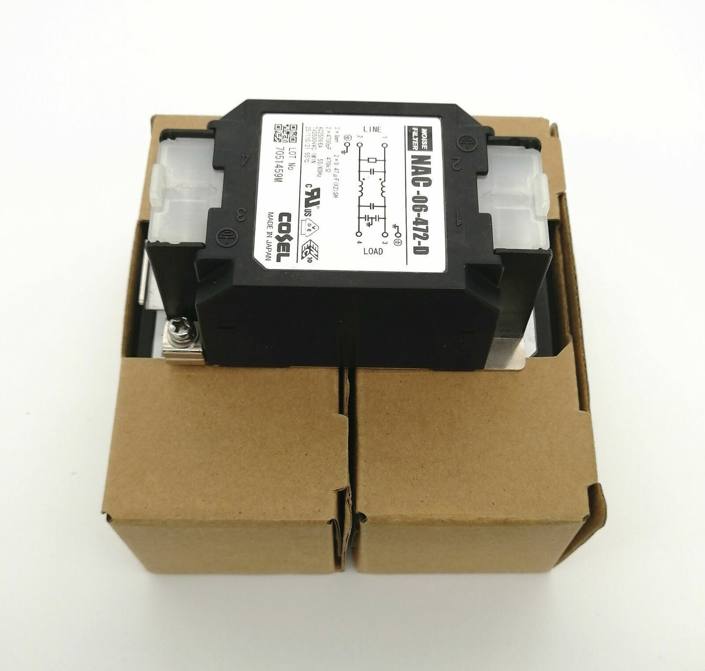 1pc NAC-06-472-D COSEL single-phase Power Filter 6A Rail Mounting 150KHz～1MHz