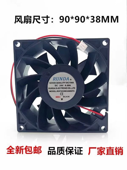 RUNDA RDF9238B24N55PS 9038 DC24V 0.50A 2-wire inverter cooling fan