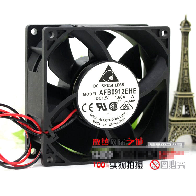 1pcs Delta AFB0912EHE 9238 12v 1.68A 9cm 2-wire server fan